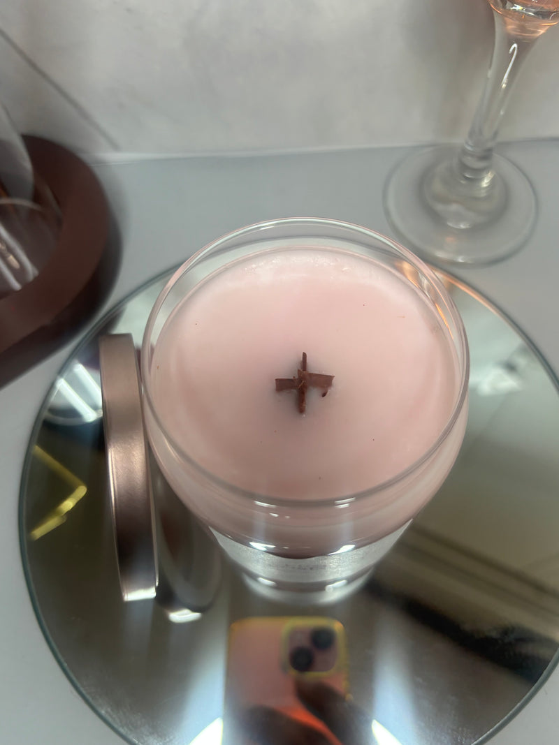 Pink Prosecco – Crackling Wood Wick Candle (Champagne toast dupe)