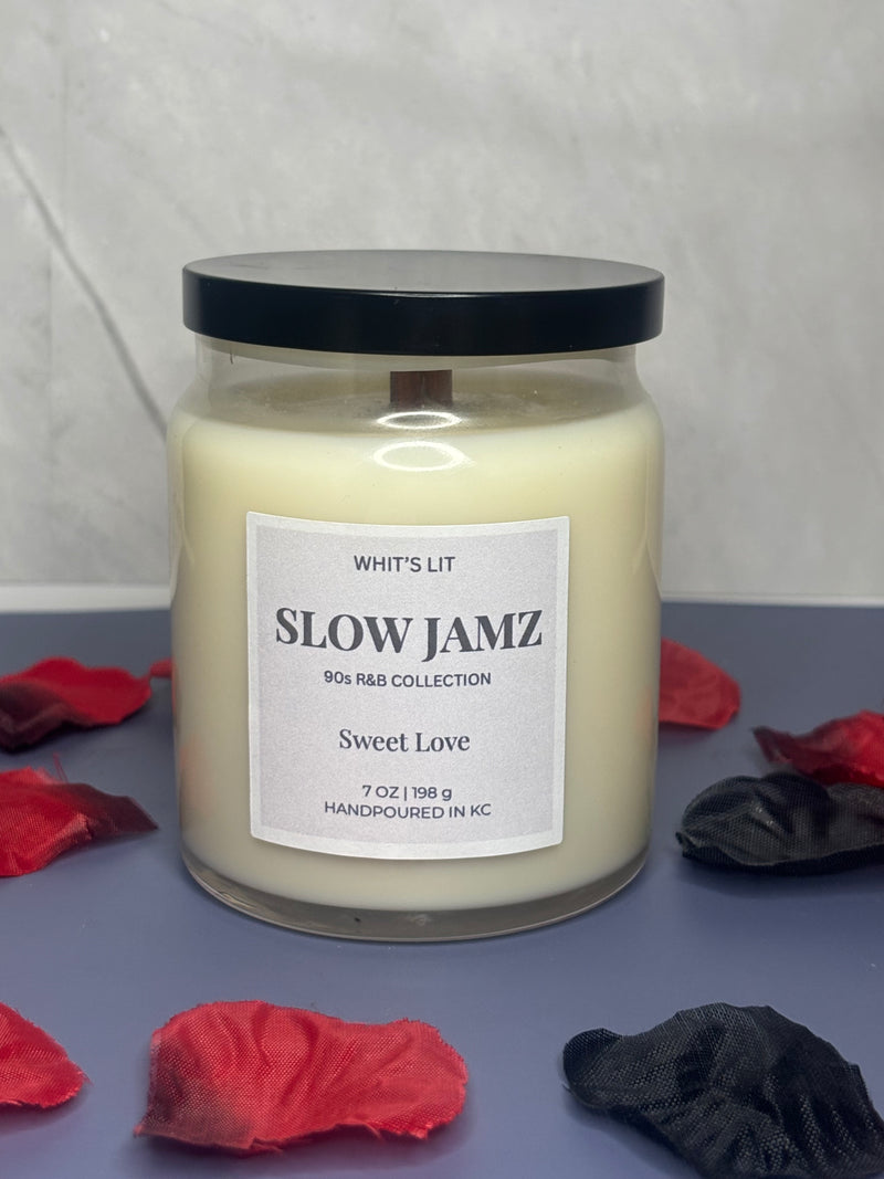Slow Jams & Candlelight – 90s R&B Valentine Candle (Wood Wick)