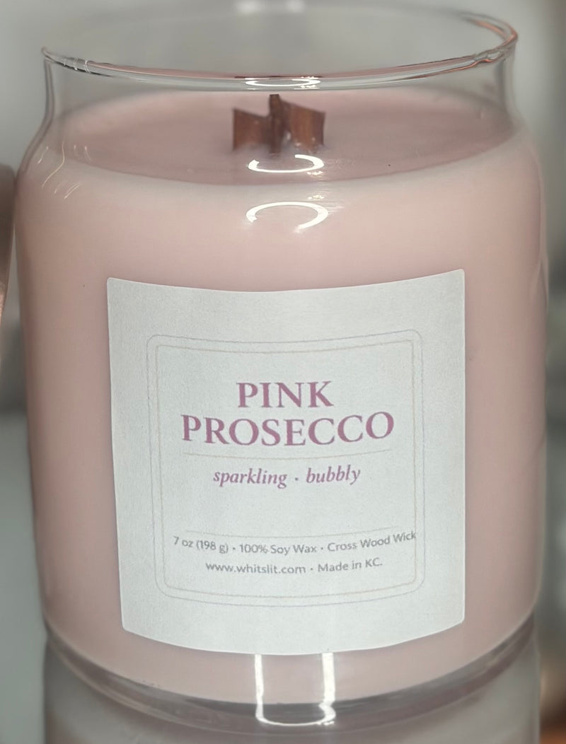 Pink Prosecco – Crackling Wood Wick Candle (Champagne toast dupe)