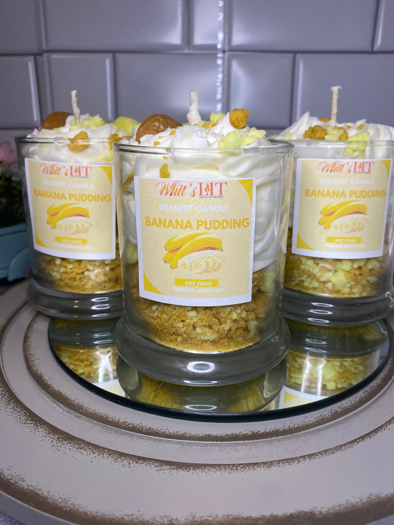 Banana Pudding Dessert Candle