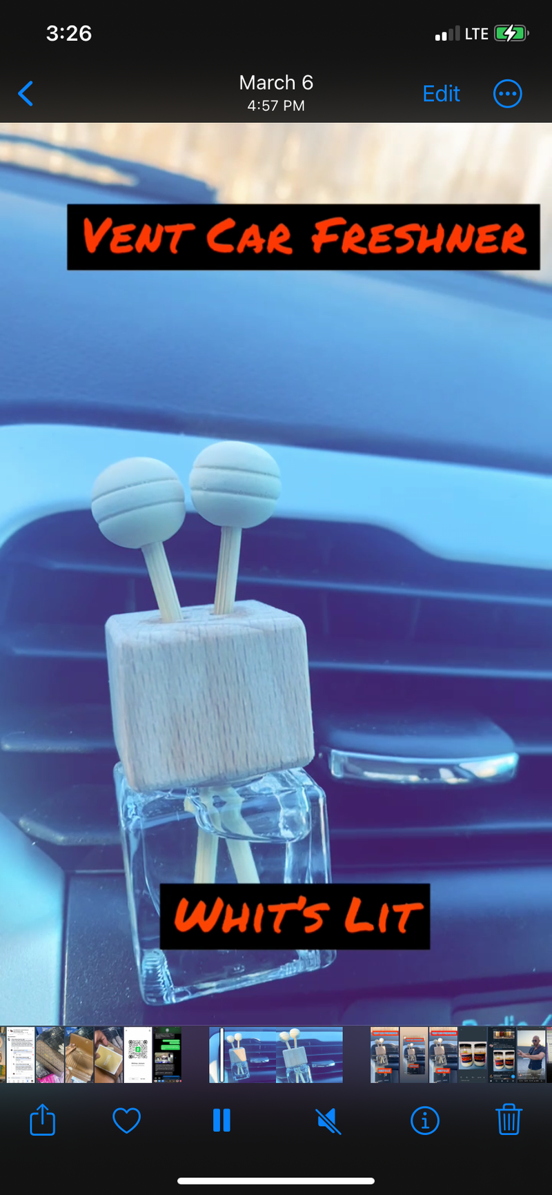 Car vent air freshener